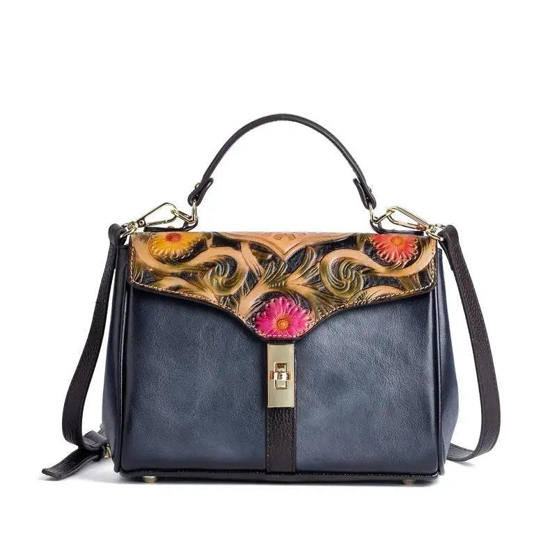 Rossie Viren Women's  Mini Leather Top Handle Satchel-2