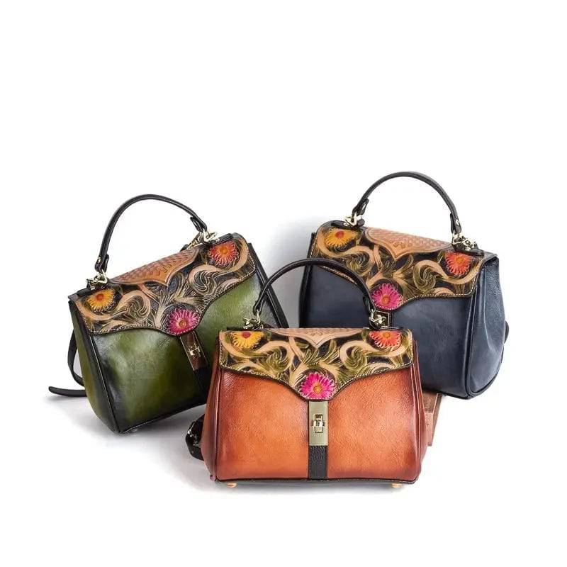 Rossie Viren Women's  Mini Leather Top Handle Satchel-3
