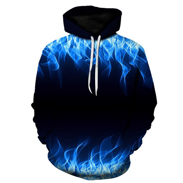 Red flame basketball/hoodie 3D sweatshirt blue flame men's and women's hoodies summer and fall street hoodies-7