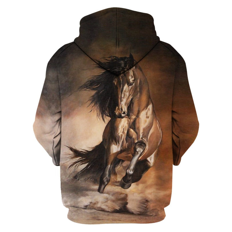 Men's 3d Hoodies Animal Full Printed Hooded Pullovers Hip Hop Male Horse Print Male Hoodies Sweatshirts-1