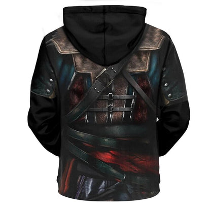 3d Hoodies Assassin Armor 3D Print Hoodies Cool Cosplay Hooded Sweatshirts Men 3d Pullover Streetwear-3