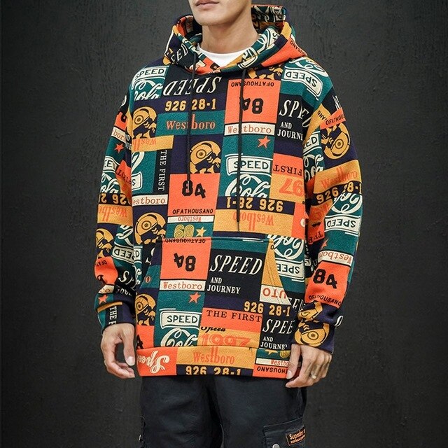 Hip Hop Men Hoodies Spring Autumn Casual Printing Hoodies Sweatshirts Men Oversized loose Hoodies-5