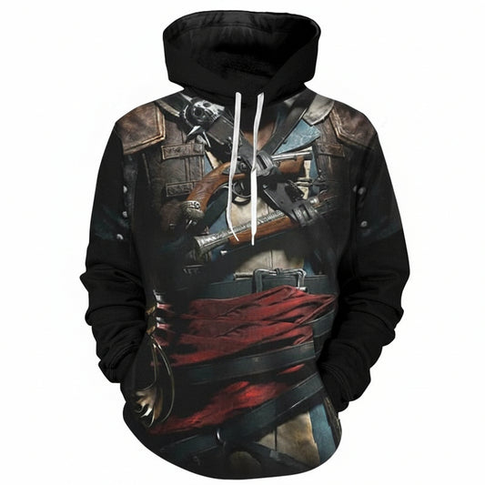 3d Hoodies Assassin Armor 3D Print Hoodies Cool Cosplay Hooded Sweatshirts Men 3d Pullover Streetwear-0